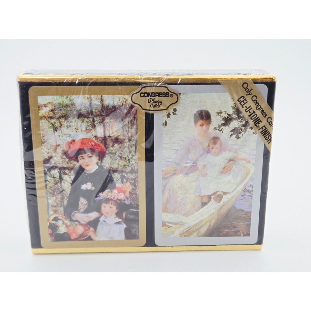 Congress Playing Cards 2 Deck Set Renoir Cassatt Impressionist Art Cel-U-Tone